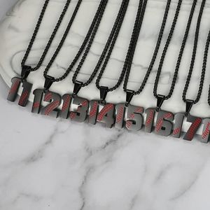 Stainless Steel baseball Jersey # Necklace.  All #s USUALLY available ask